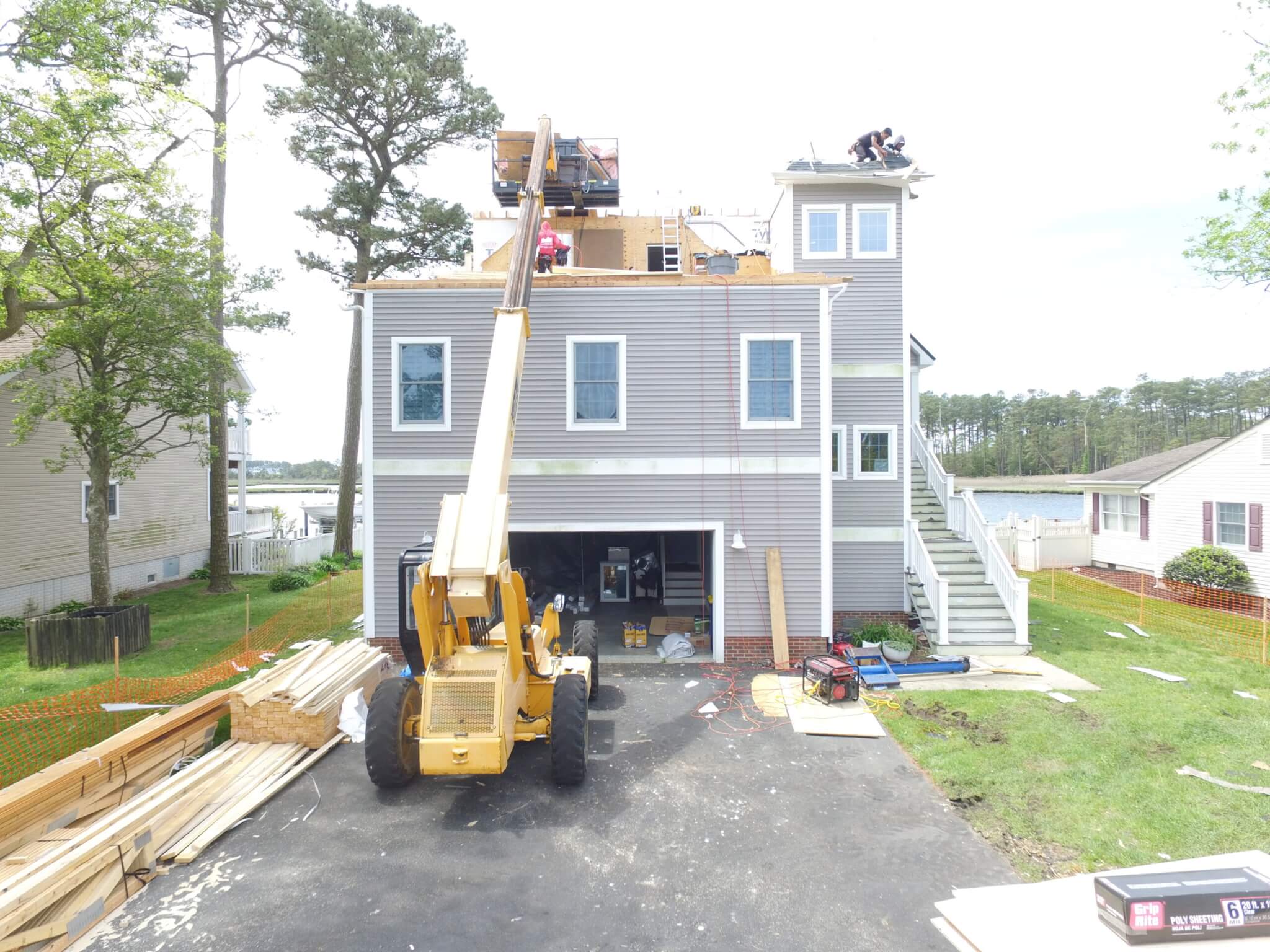 Sea Light Design-Build Pine Road Kitchen Renovation in Selbyville Delaware - ample storage in large island