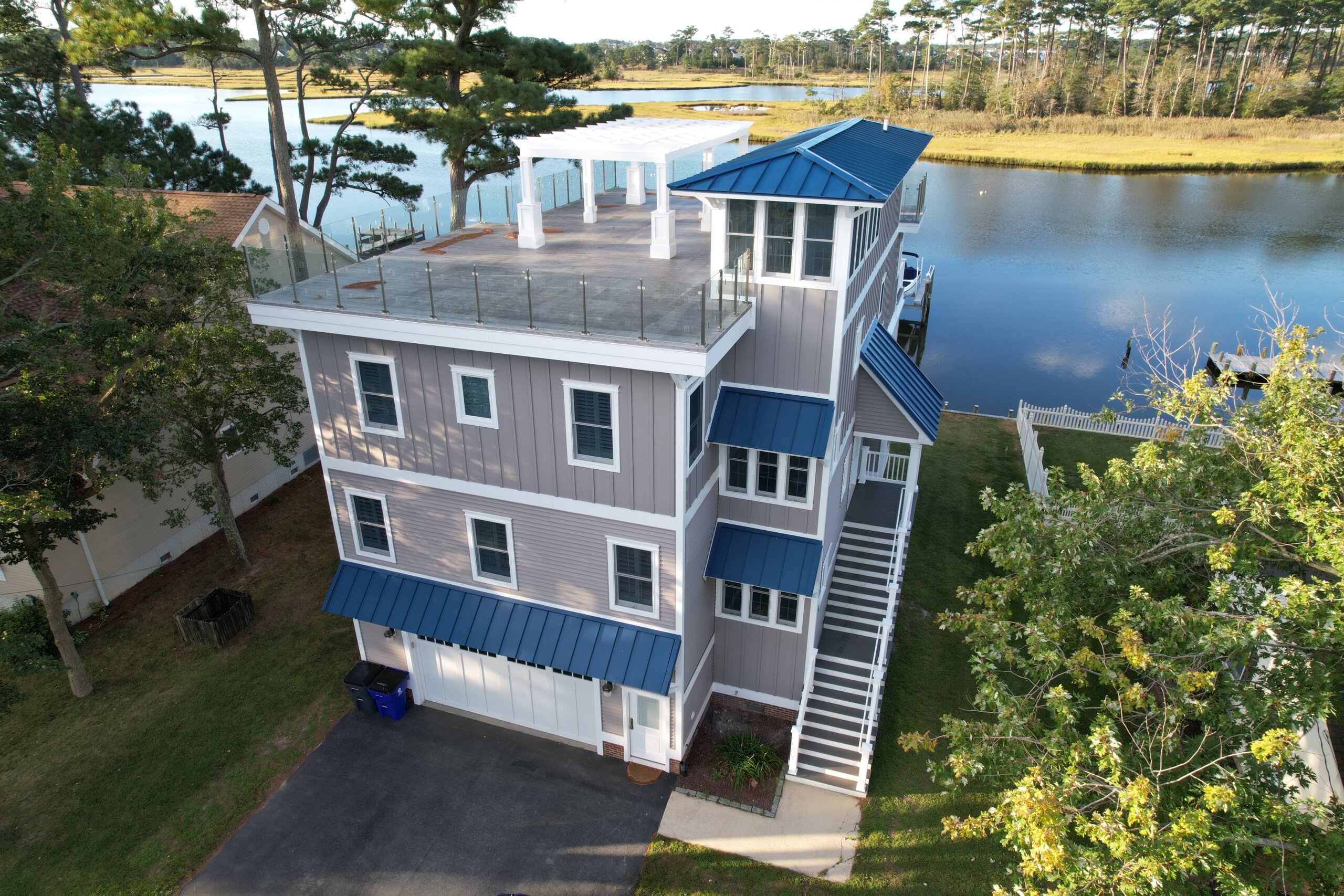 Steel beam installation by by Sea Light Design-Build Best Renovation on Pine Rd in Selbyville DE