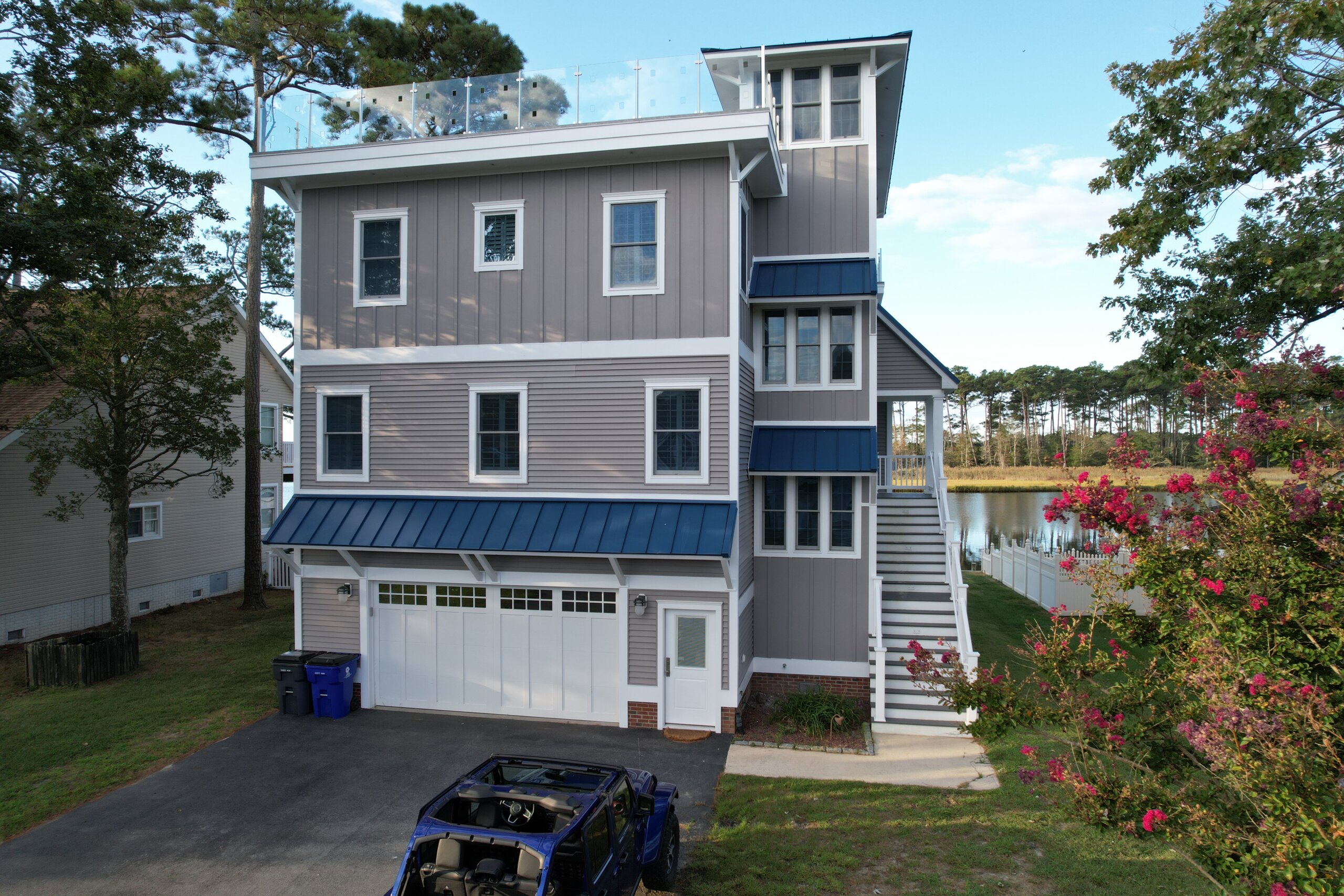 Steel beam installation by by Sea Light Design-Build Best Renovation on Pine Rd in Selbyville DE