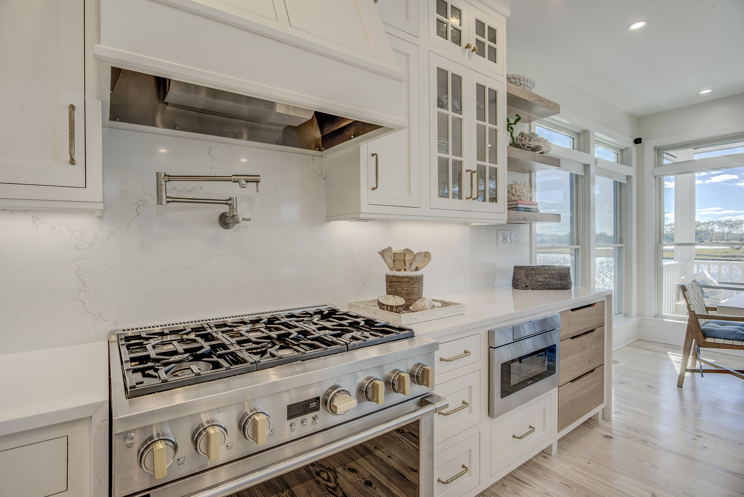 Sea Light Design-Build Pine Road Kitchen Renovation in Selbyville Delaware - clean lines, flush cabinet fronts, and more add to this modern design