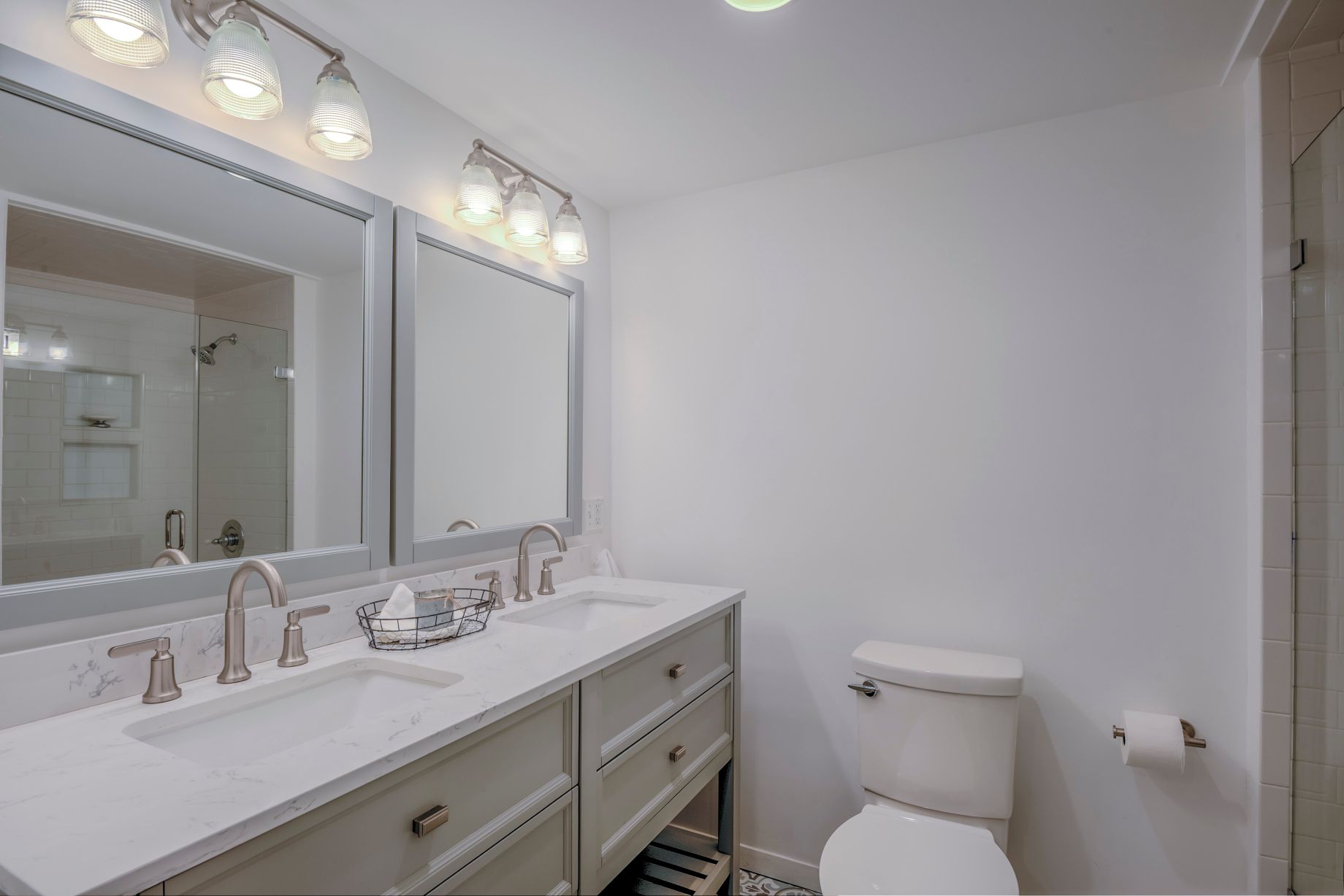 Bathroom Remodel in Campbell Place, Bethany Beach DE with 60-inch Double Sink Vanity