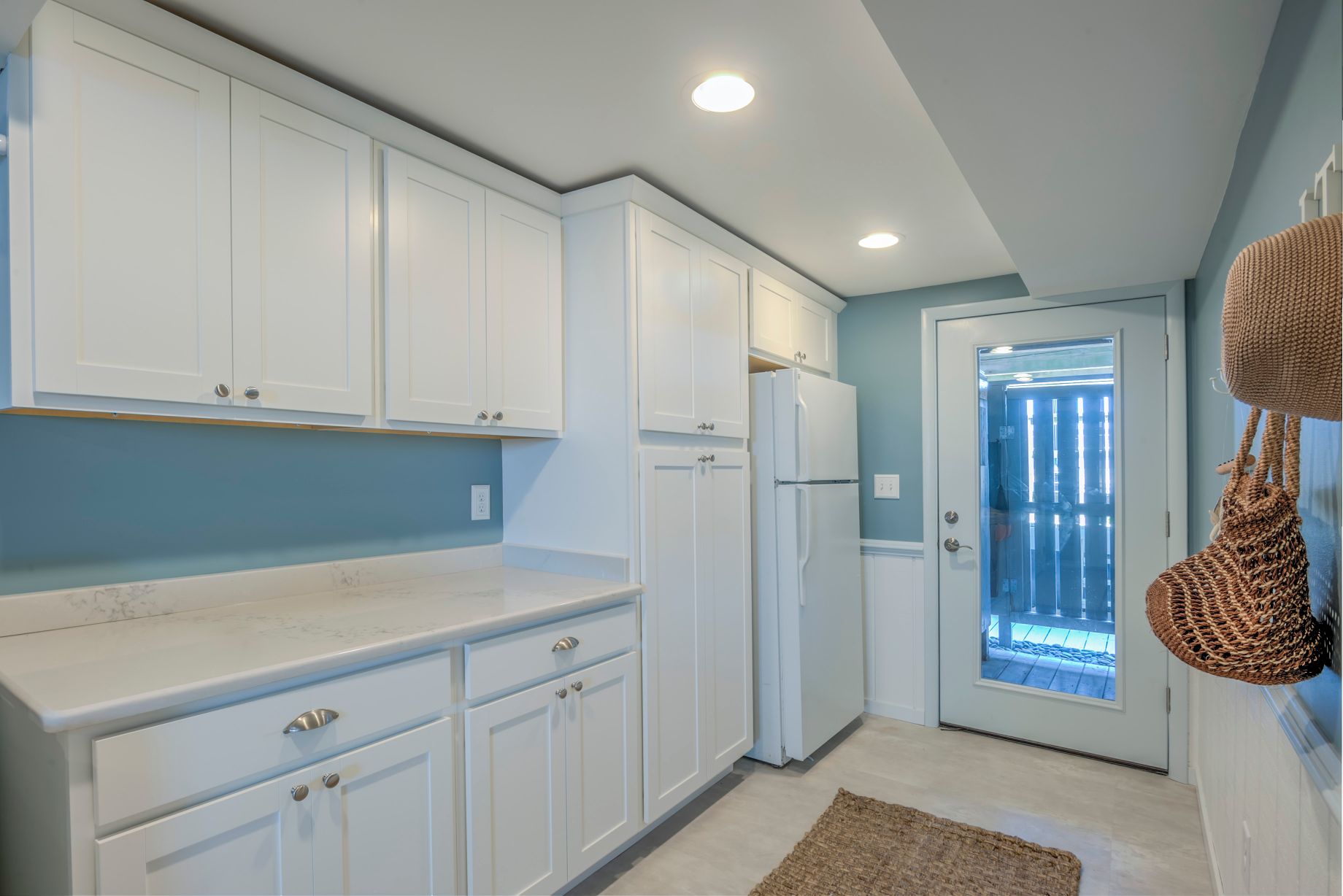 Renovation in Campbell Place, Bethany Beach DE with Fridge and Food Storage Cabinet Area