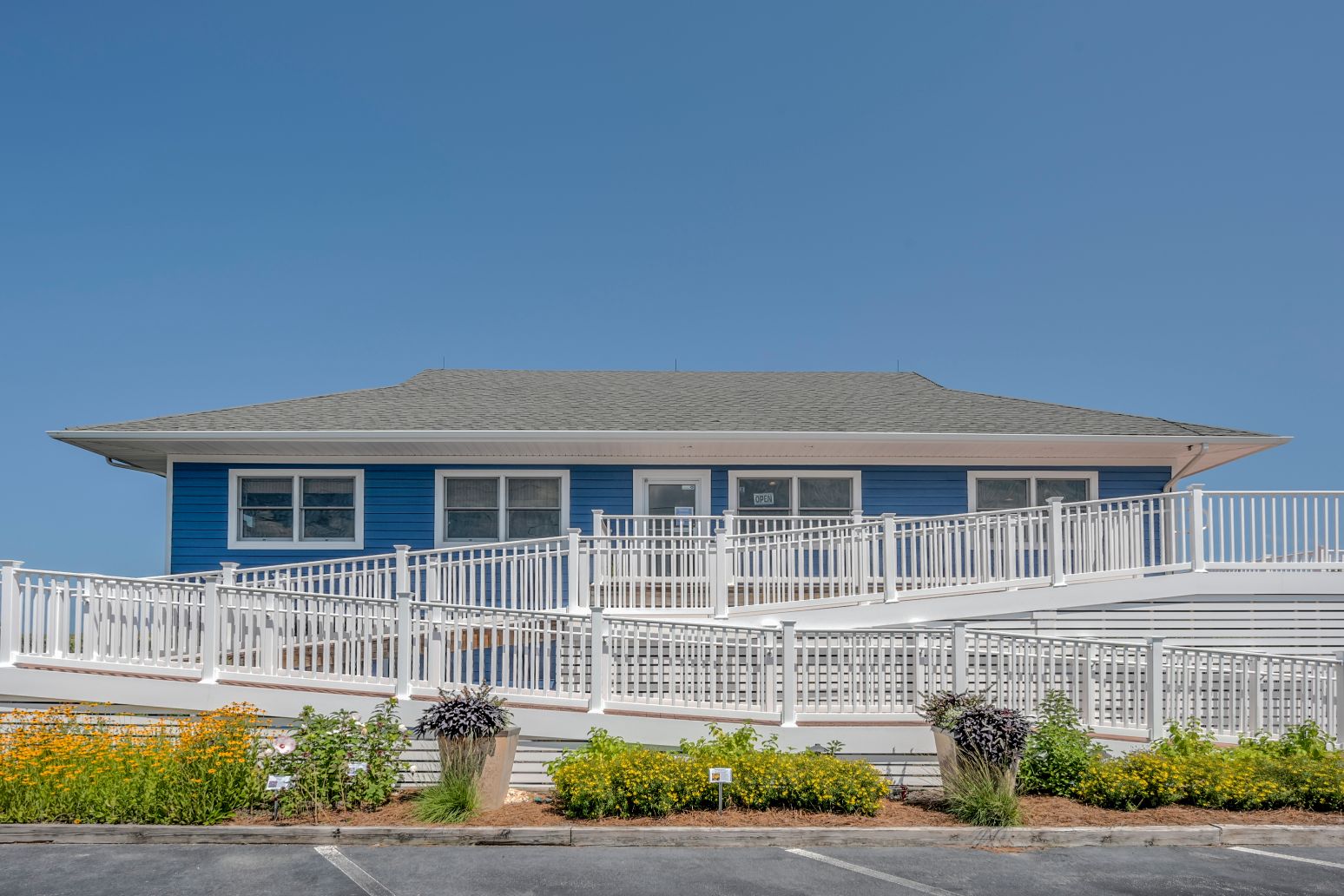 Exterior in Coastal Highway, Fenwick Island DE with Sher-Max Ultra White Railing
