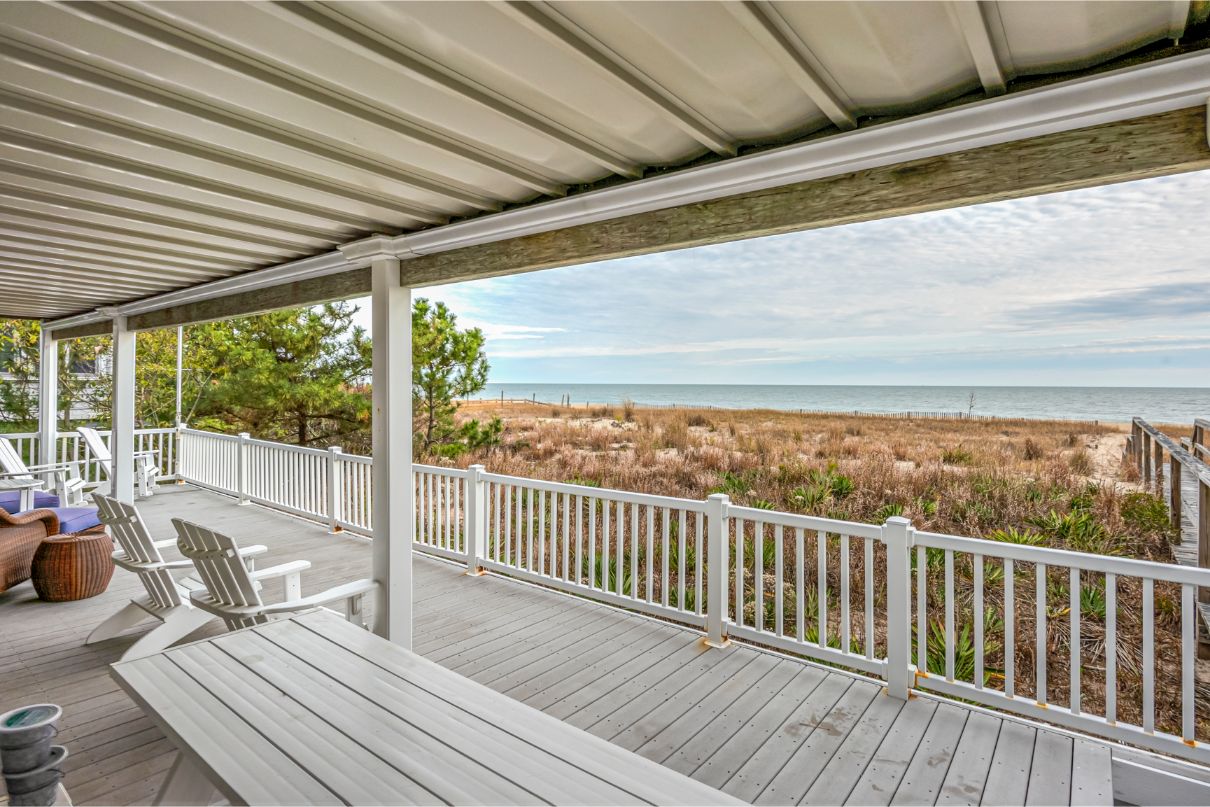 Lower Deck with Beach View