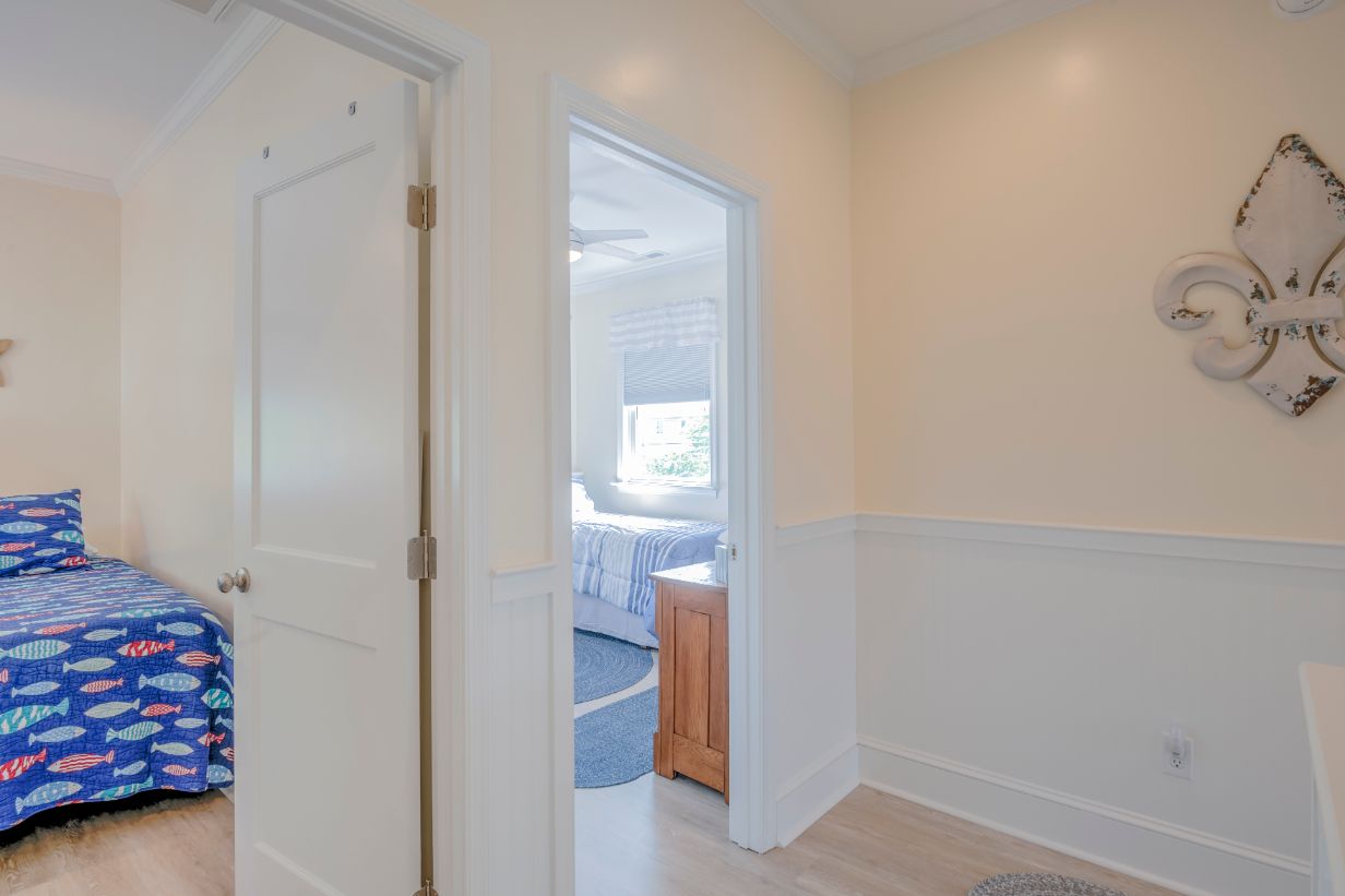 Doors to Two Bedrooms in New Addition