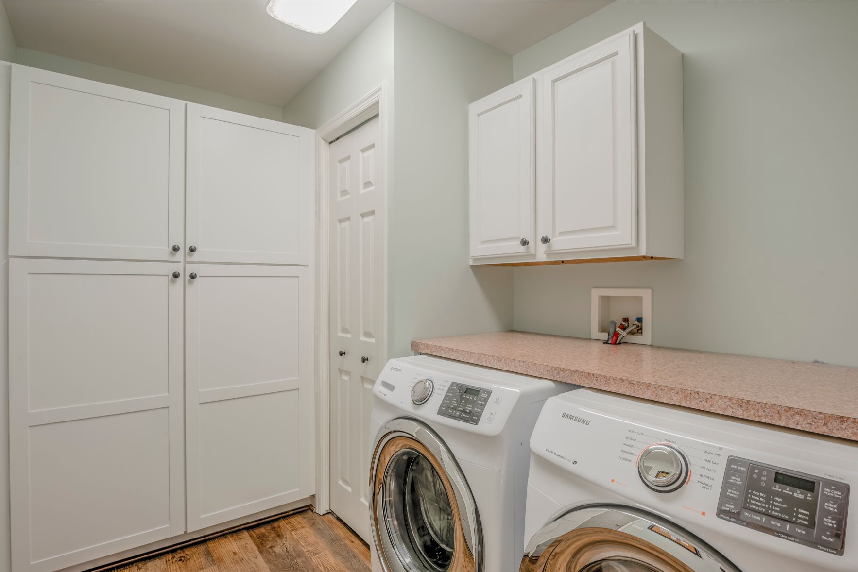 Kitchen Remodel in Velta Drive, Ocean View DE - Laundry Area with White Closet