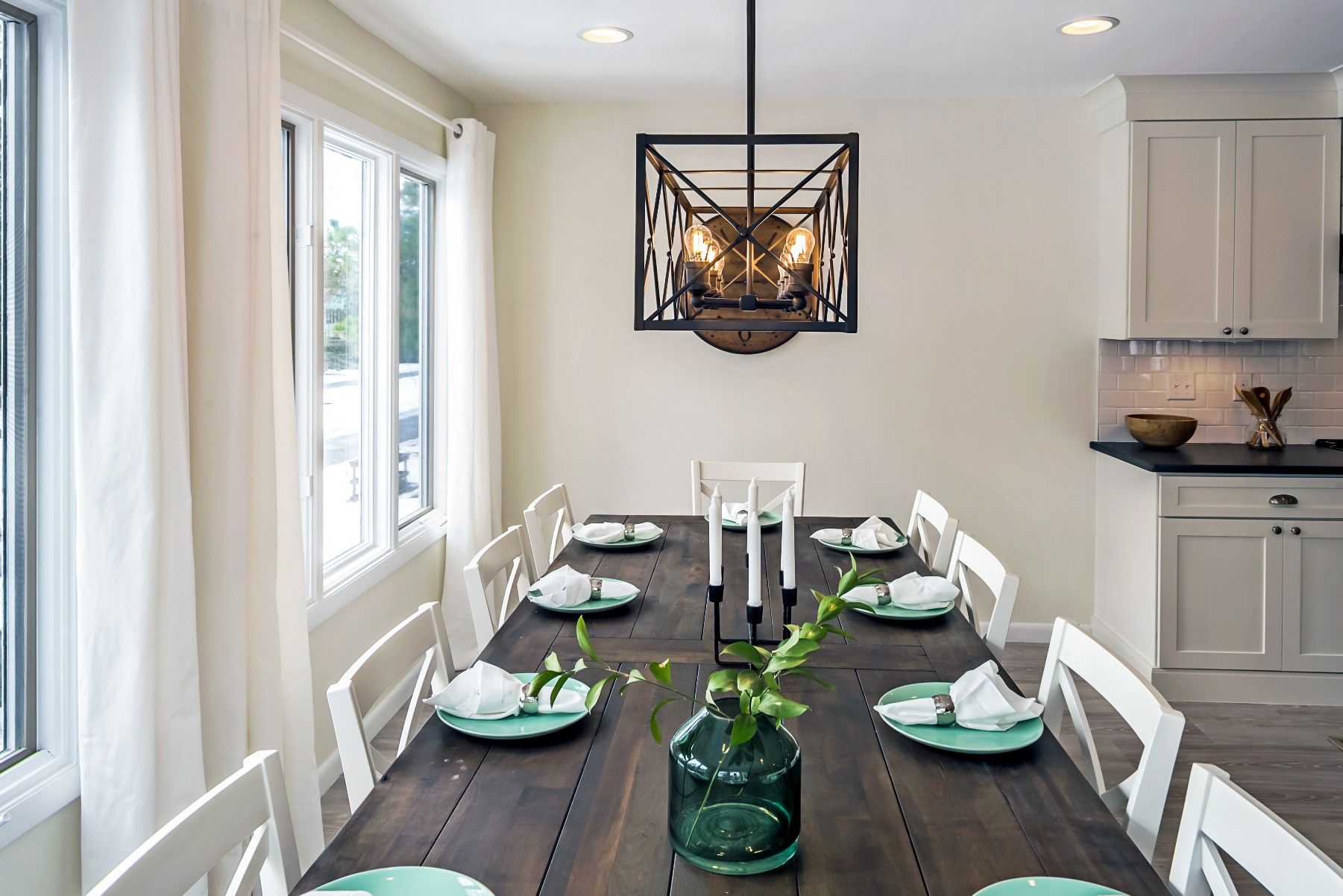 Custom Made Dining Table for Ten in Wellington Parkway, Bethany Beach DE Renovation